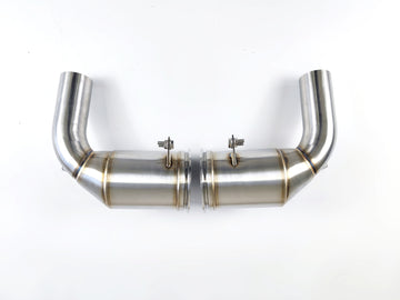 Porsche 992 Turbo Stainless Steel Downpipes - Hi-Flow Catless downpipes